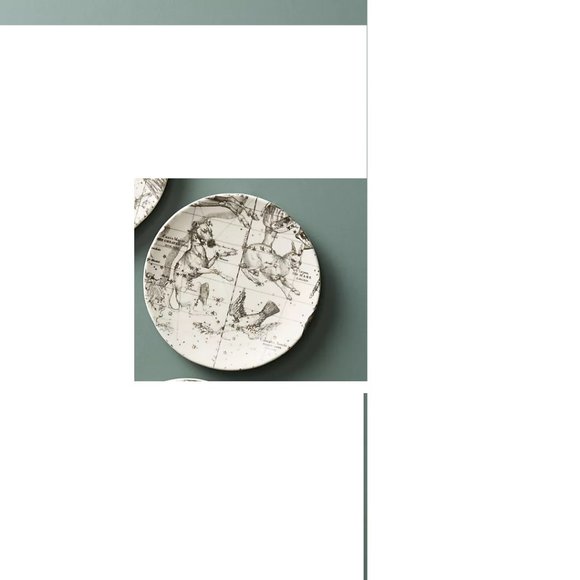 Anthropologie Astrology Chart Canape Plate Salt and Earth Columba Constellation - Picture 2 of 5